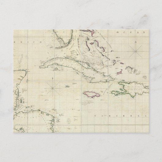 Carte Postale Tableau général des Antilles (Devant)