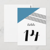 Carte postale Tableau géométrique bleu (Devant / Derrière)