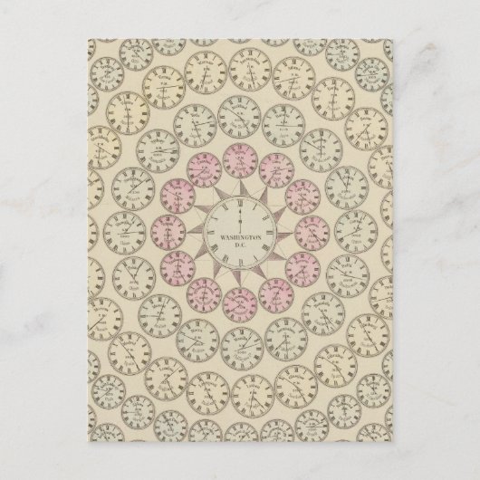 Carte Postale Tableau horaire (Devant)