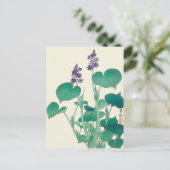 Carte Postale Tableau Hosta en fleurs par Ohara Koson (Debout devant)
