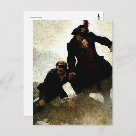 Carte Postale Tableau "Kidnapped" par NC Wyeth (Devant / Derrière)