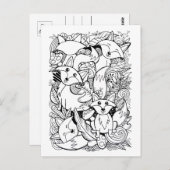 Carte postale Tableau Little Foxes (Devant / Derrière)