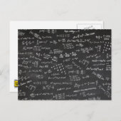 Carte Postale Tableau noir avec formules mathématiques (Devant / Derrière)