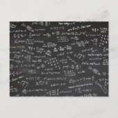 Carte Postale Tableau noir avec formules mathématiques (Devant)