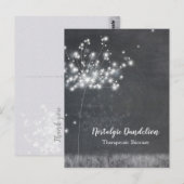 Carte Postale Tableau noir Dandelion Merci d'entreprise (Devant / Derrière)