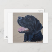 Carte Postale Tableau noir du Labrador (Devant / Derrière)