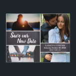Carte Postale Tableau noir Enregistrer notre nouvelle date Photo<br><div class="desc">Ayez jusqu'à trois (3) photos pour customiser avec vous sur cette "Save our new Date", carte postale. Informez vos invités de votre nouvelle date, en raison de circonstances imprévues. Personnalisez les noms, la date, l'emplacement, l'adresse de retour et le message. Félicitation ! Faites-moi savoir si vous avez besoin d'aide en contactant...</div>