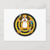 Carte Postale Tableau noir fléchettes de chien (Devant)