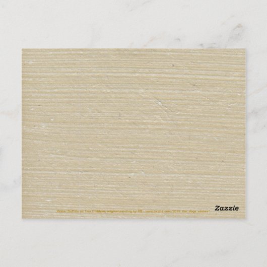 Carte Postale Tableau original Eau Buffle Ox Nouvel An P (Dos)