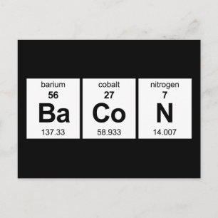 Carte Postale Tableau périodique BaCoN