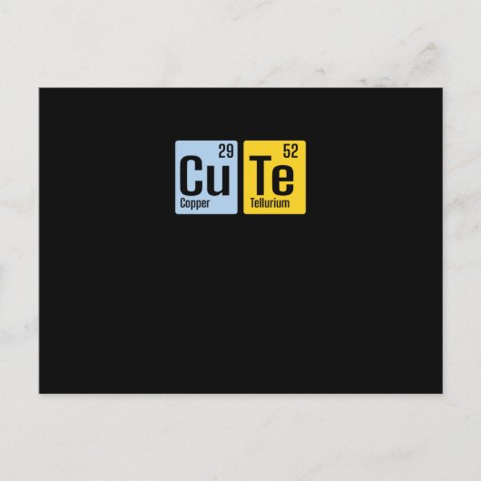 Carte Postale Tableau périodique chimique (Devant)