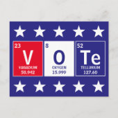Carte Postale Tableau périodique des éléments Vote orthographiqu (Devant)
