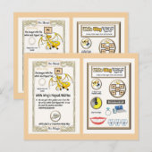 Carte Postale Tableau Périodique Dragon - Or Blanc (Devant / Derrière)