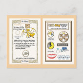 Carte Postale Tableau Périodique Dragon - Or Blanc (Dos)