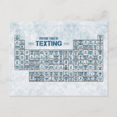 Carte Postale Tableau périodique du service de mini-messages (Devant)