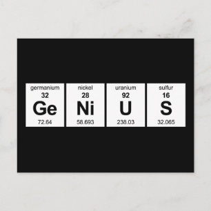 Carte Postale Tableau périodique GeNiUS