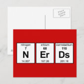 Carte Postale Tableau périodique NErDs (Devant / Derrière)