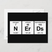 Carte Postale Tableau périodique NErDs (Devant / Derrière)