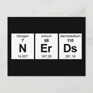 Carte Postale Tableau périodique NErDs