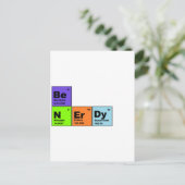 Carte Postale Tableau périodique Nerdy Products (Debout devant)