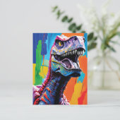 Carte Postale Tableau Portrait D'Un Tyrannosaurus Rex | T-Rex (Debout devant)