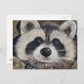 Carte Postale Tableau Raccoon (Devant / Derrière)