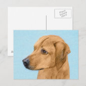 Carte Postale Tableau Rhodesian Ridgeback - Art Chien original (Devant / Derrière)