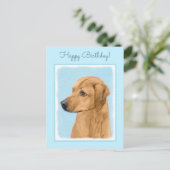 Carte Postale Tableau Rhodesian Ridgeback - Art Chien original (Debout devant)