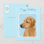 Carte Postale Tableau Rhodesian Ridgeback - Art Chien original (Devant / Derrière)