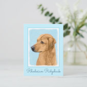 Carte Postale Tableau Rhodesian Ridgeback - Art Chien original (Debout devant)