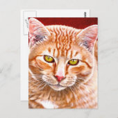 Carte Postale Tableau Tabby Orange (Devant / Derrière)