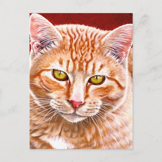 Carte Postale Tableau Tabby Orange (Devant)