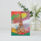 Carte Postale Tableau Tour Eiffel (Debout devant)