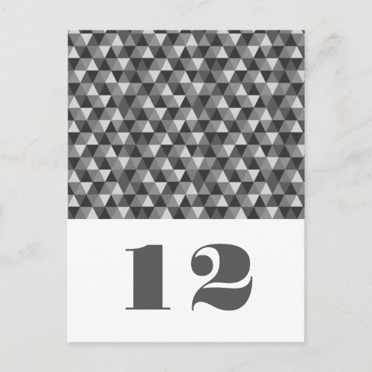 Carte postale Tableau Triangles géométriques gris (Devant)