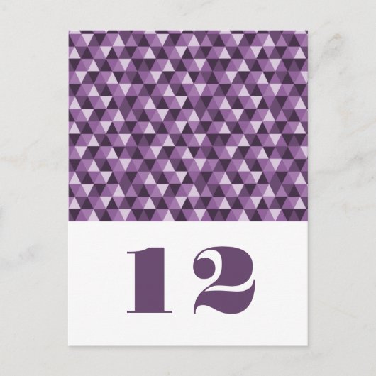 Carte postale Tableau Triangles géométriques viole (Devant)