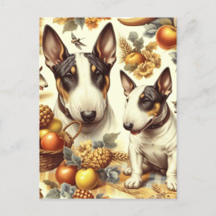 Carte Postale Tableau vintage Bull Terrier