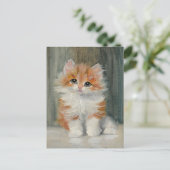 Carte Postale Tableau vintage Kitten (Debout devant)