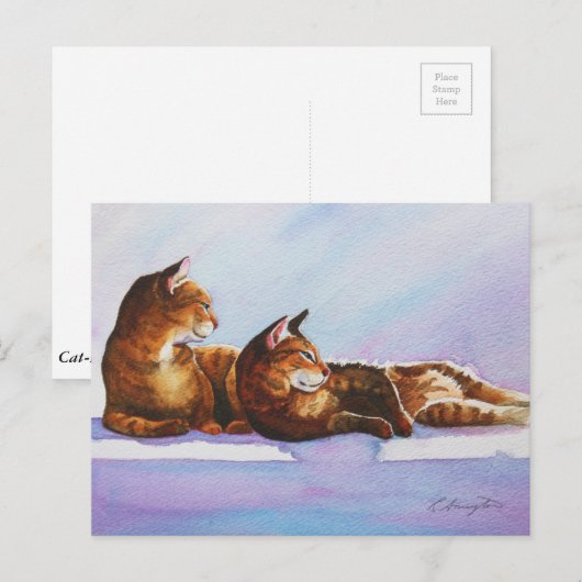 Carte Postale Tableaux des marches blanches (Devant / Derrière)