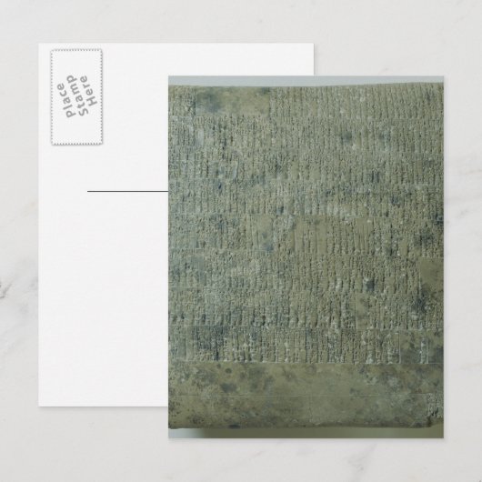 Carte Postale Tablet avec script cuneiform (Devant / Derrière)