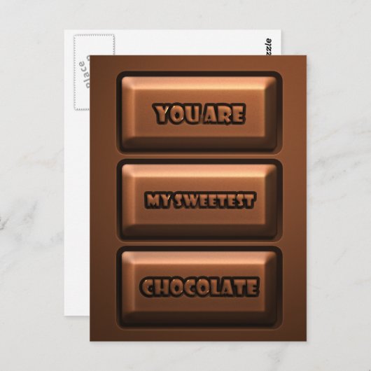 Carte Postale Tablet chocolat (Devant / Derrière)