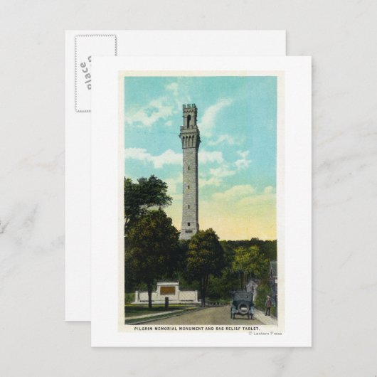 Carte Postale Tablette de secours Bas et vue commémorative du pè (Devant / Derrière)