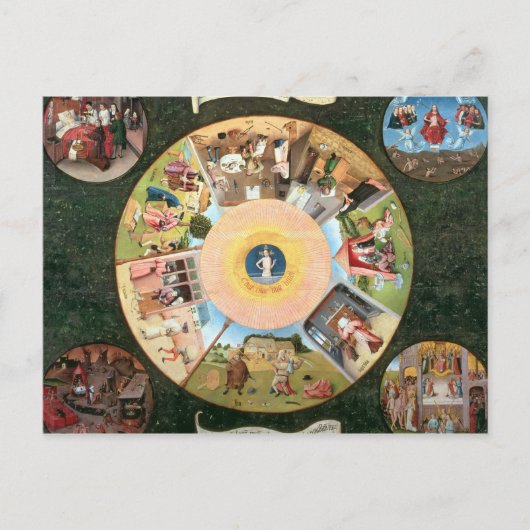 Carte Postale Tablette des sept péchés mortels (Devant)