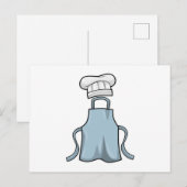 Carte Postale Tablier de cuisine et Toque de cuisine (Devant / Derrière)