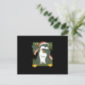 Carte Postale Tabouret de manchot de Noël (Debout devant)