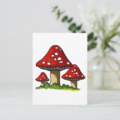 Carte Postale Tabourets rouges, Champignons : Art libre (Debout devant)