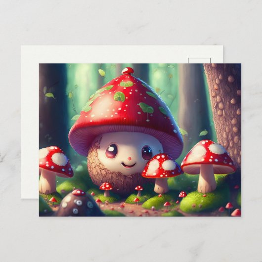 Carte Postale Tabourets tabourets en forêt, bonne chance (Devant / Derrière)