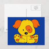 Carte Postale Tache jaune orange du chiot (Devant / Derrière)