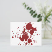 Carte Postale taches de sang d'horreur (Debout devant)