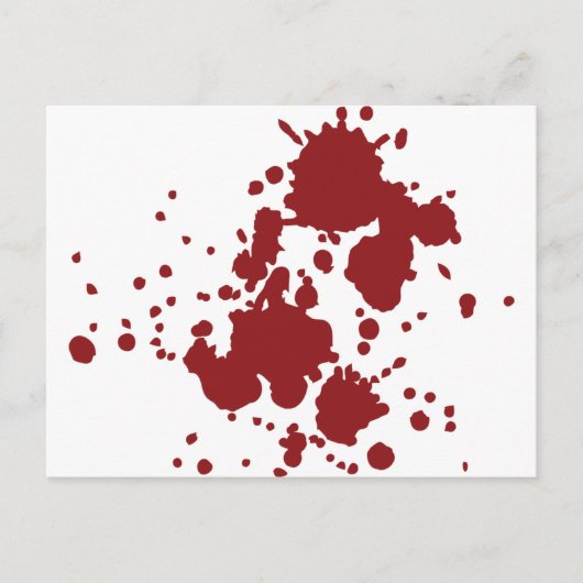 Carte Postale taches de sang d'horreur (Devant)