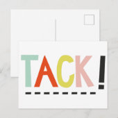 Carte postale TACK ! Couleurs (Devant / Derrière)